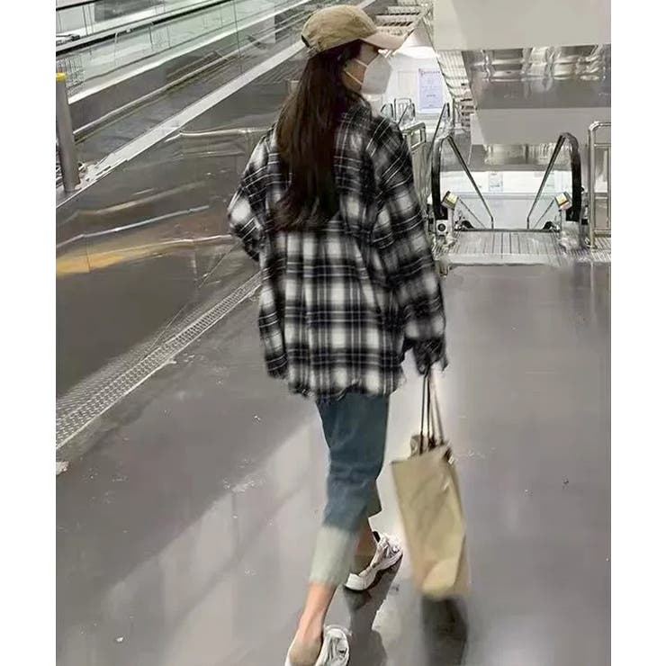 レディースチェックシャツブラウスレトロ風 | SUNSHINE CLOSET | 詳細画像7 