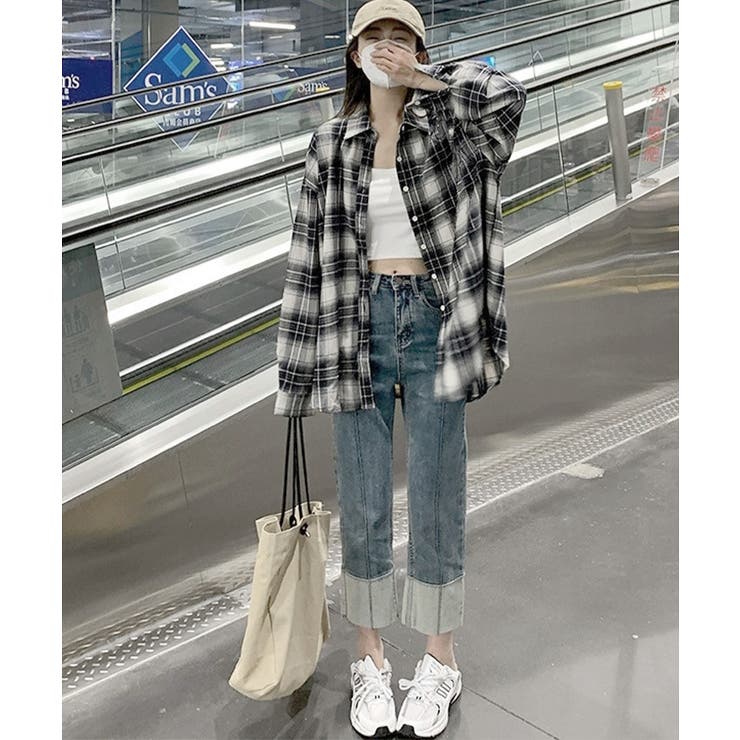 レディースチェックシャツブラウスレトロ風 | SUNSHINE CLOSET | 詳細画像8 