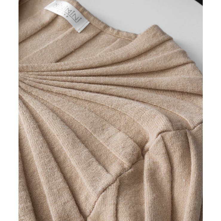 vネック太リブニットワンピース秋冬韓国風 | SUNSHINE CLOSET | 詳細画像35 