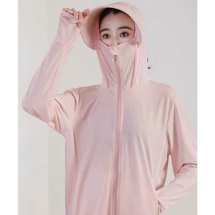 レディース 紫外線対策カーディガン冷感 顔ガード付きジップアップ | SUNSHINE CLOSET | 詳細画像11 