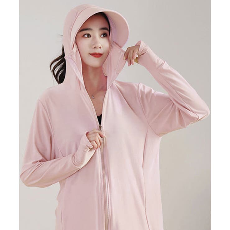 レディース 紫外線対策カーディガン冷感 顔ガード付きジップアップ | SUNSHINE CLOSET | 詳細画像12 