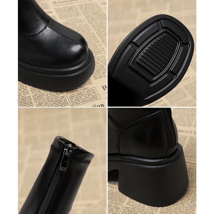 PUレザーショートブーツ バックジッパー | SUNSHINE CLOSET | 詳細画像20 