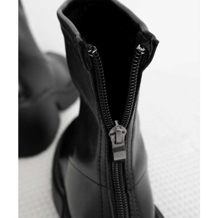 PUレザーショートブーツ バックジッパー | SUNSHINE CLOSET | 詳細画像23 