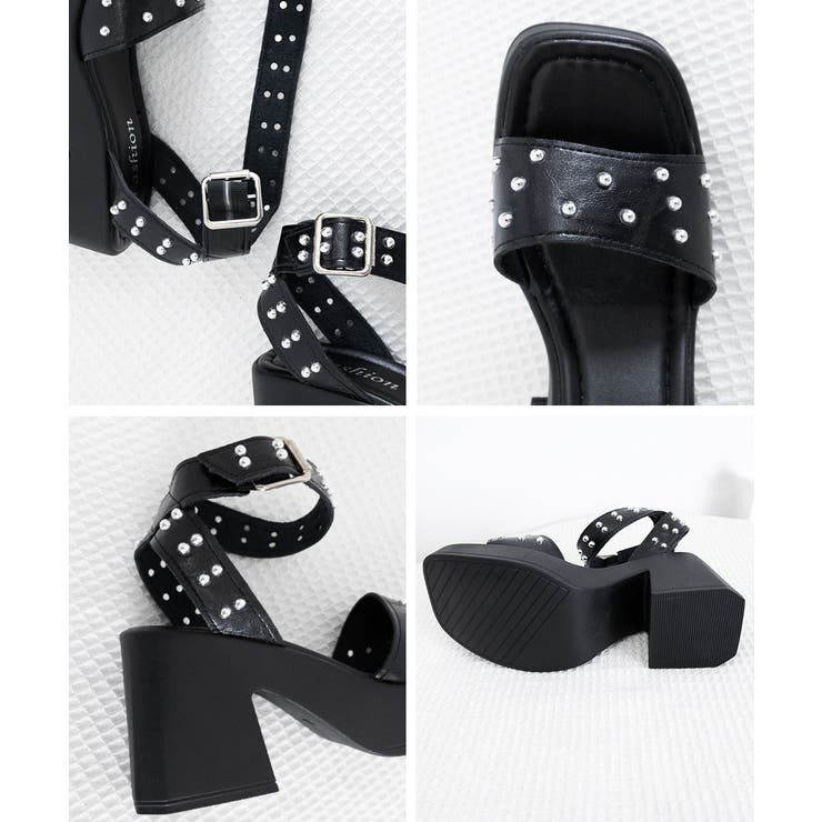 スタッズ 厚底サンダル チャンキーヒール | SUNSHINE CLOSET | 詳細画像21 