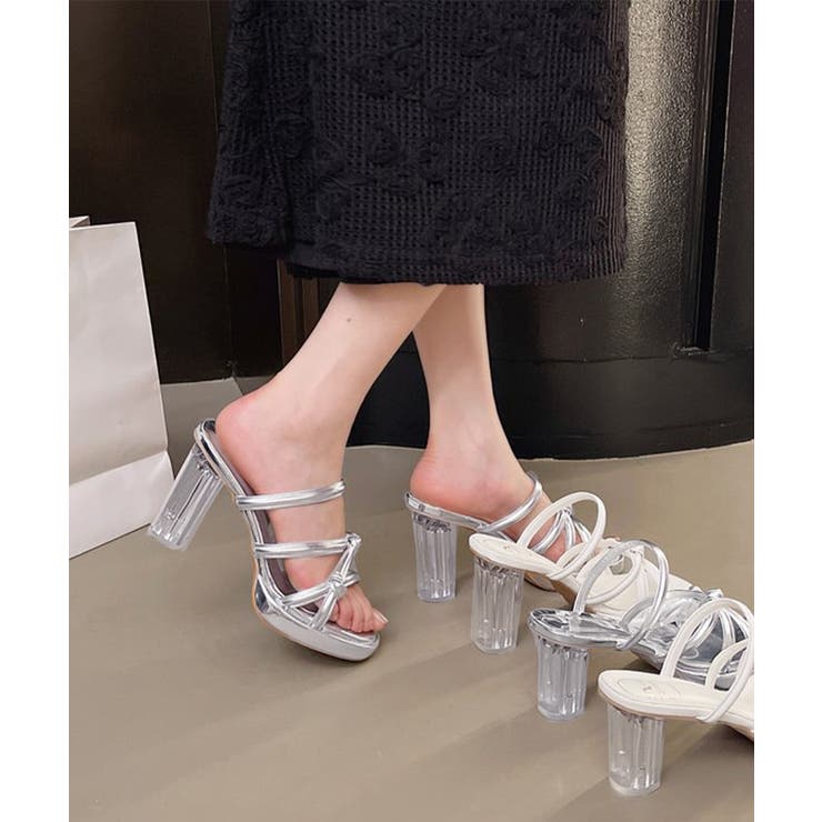 クロスストラップサンダルクリアヒール夏靴 | SUNSHINE CLOSET | 詳細画像11 