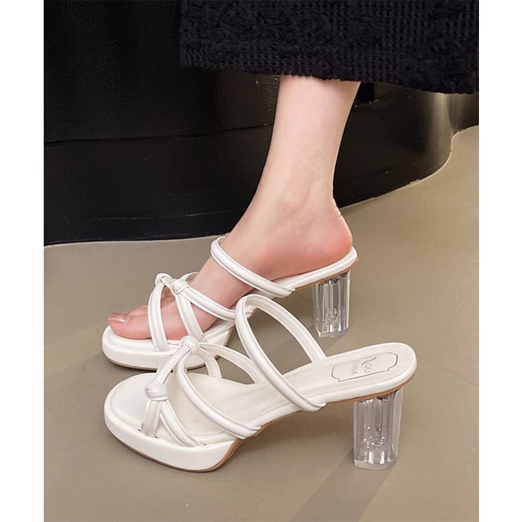 クロスストラップサンダルクリアヒール夏靴 | SUNSHINE CLOSET | 詳細画像14 