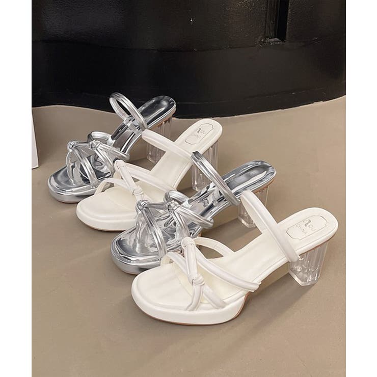 クロスストラップサンダルクリアヒール夏靴 | SUNSHINE CLOSET | 詳細画像16 