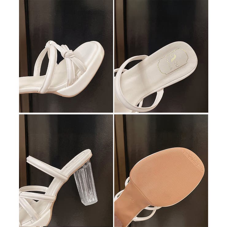 クロスストラップサンダルクリアヒール夏靴 | SUNSHINE CLOSET | 詳細画像18 