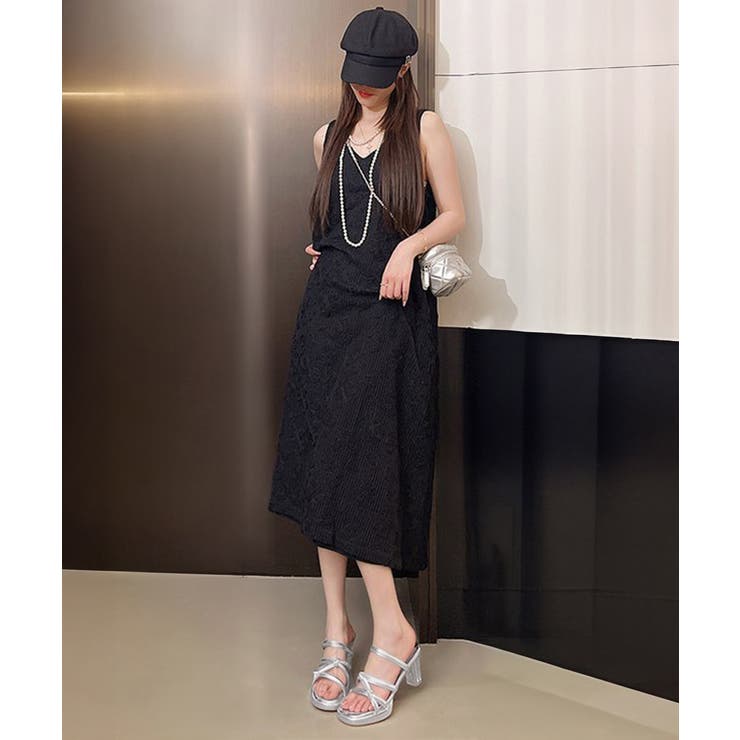 クロスストラップサンダルクリアヒール夏靴 | SUNSHINE CLOSET | 詳細画像4 