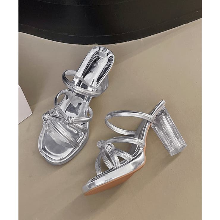 クロスストラップサンダルクリアヒール夏靴 | SUNSHINE CLOSET | 詳細画像5 