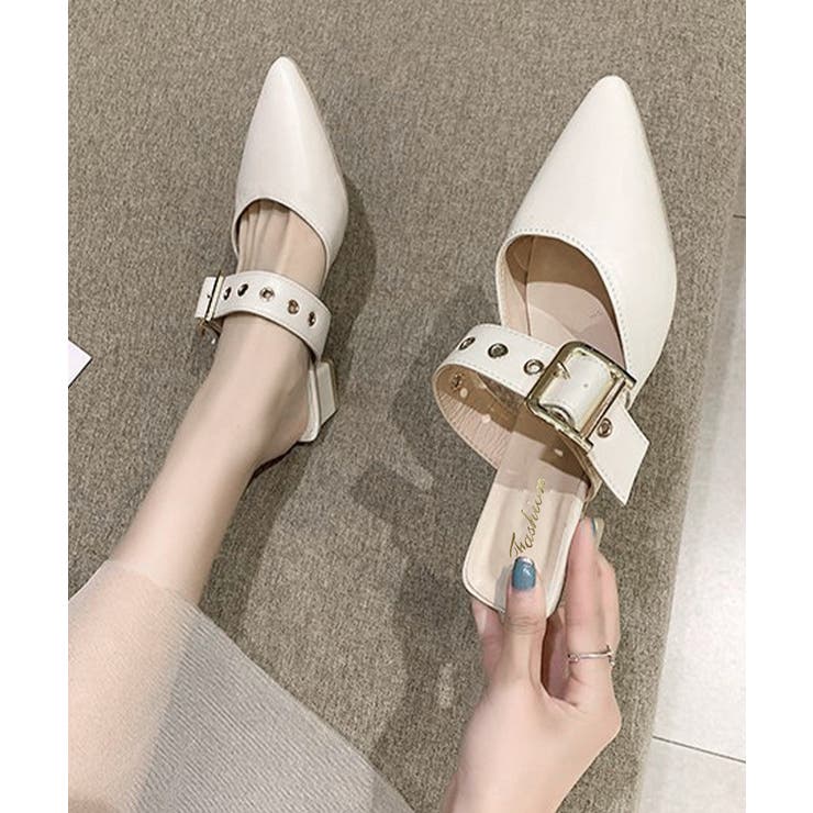 歩きやすい バックルベルト付き ミュールサンダル痛くない | SUNSHINE CLOSET | 詳細画像10 