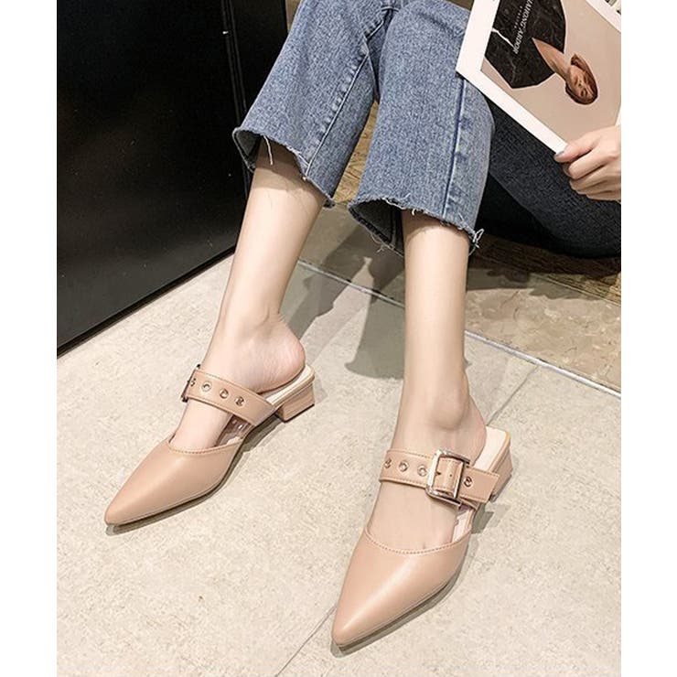 歩きやすい バックルベルト付き ミュールサンダル痛くない | SUNSHINE CLOSET | 詳細画像17 