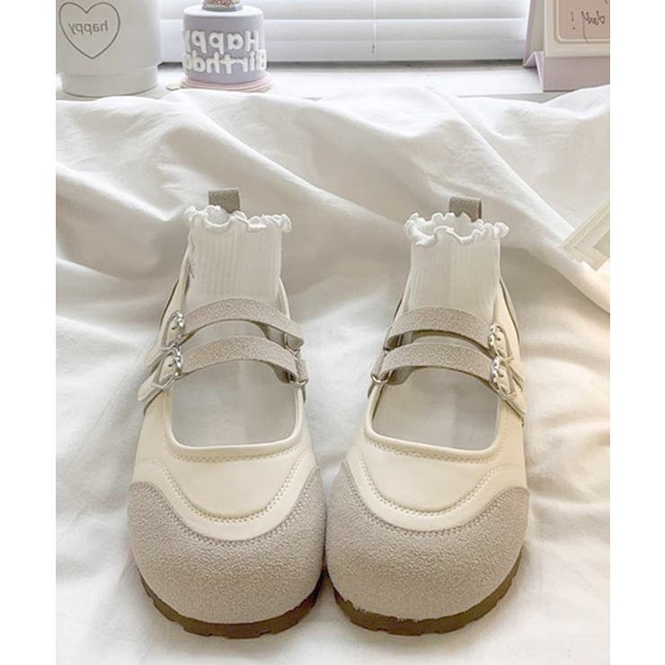 レディースバレエコアスニーカー メタリック異素材切替パンプス ハートバックル | SUNSHINE CLOSET | 詳細画像20 