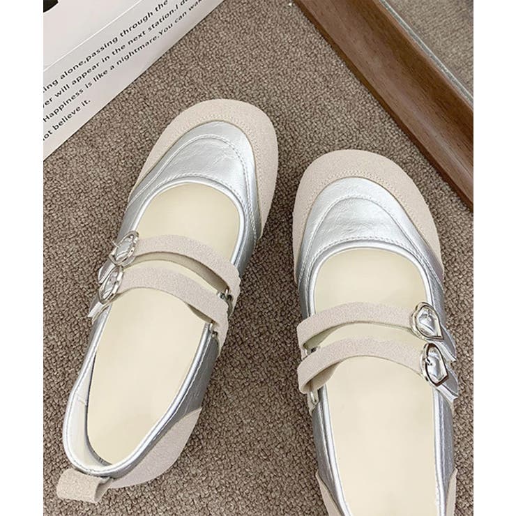 レディースバレエコアスニーカー メタリック異素材切替パンプス ハートバックル | SUNSHINE CLOSET | 詳細画像21 