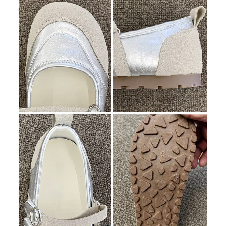 レディースバレエコアスニーカー メタリック異素材切替パンプス ハートバックル | SUNSHINE CLOSET | 詳細画像23 