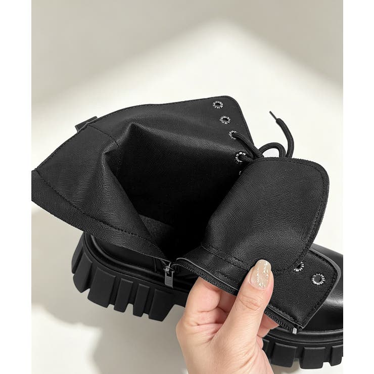レディース レースアップブーツサイドジップ 歩きやすい冬靴痛くない | SUNSHINE CLOSET | 詳細画像15 