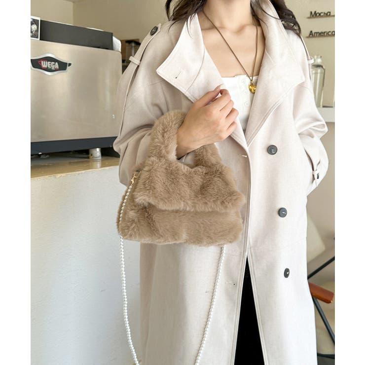 ファーショルダーバッグ パールチェーン鞄 | SUNSHINE CLOSET | 詳細画像17 