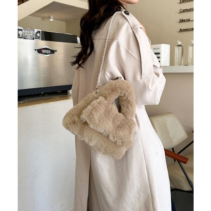 ファーショルダーバッグ パールチェーン鞄 | SUNSHINE CLOSET | 詳細画像18 