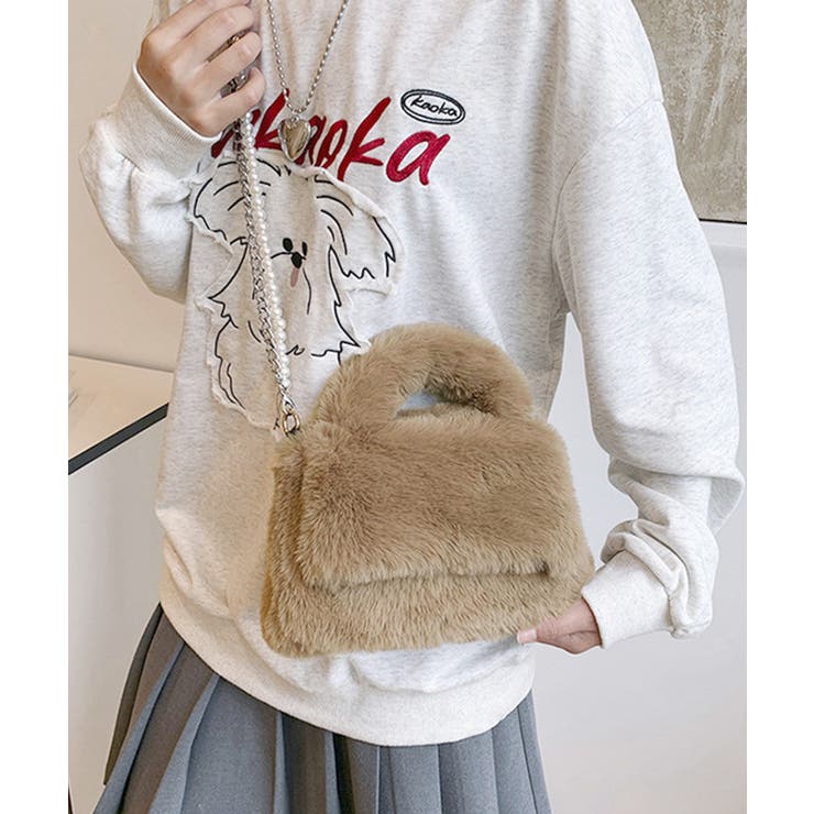 ファーショルダーバッグ パールチェーン鞄 | SUNSHINE CLOSET | 詳細画像19 