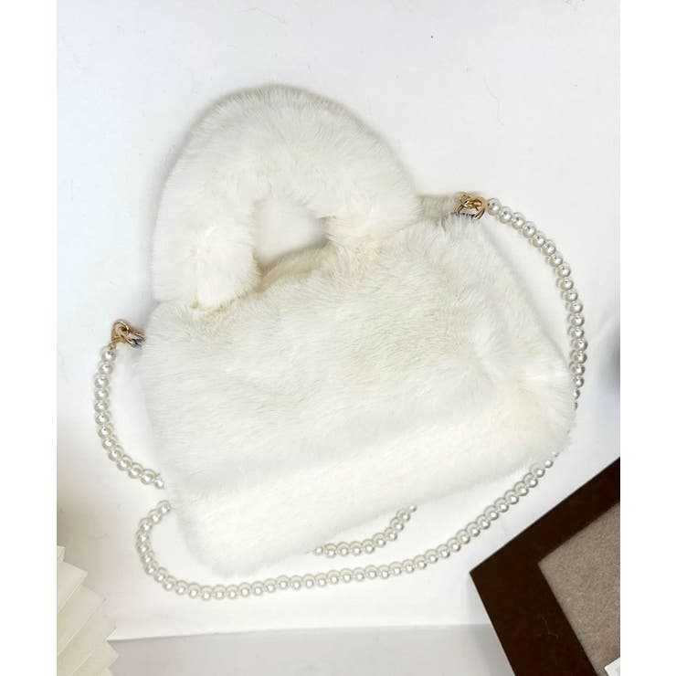 ファーショルダーバッグ パールチェーン鞄 | SUNSHINE CLOSET | 詳細画像22 