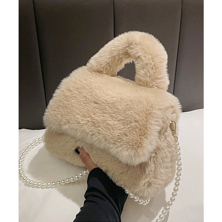 ファーショルダーバッグ パールチェーン鞄 | SUNSHINE CLOSET | 詳細画像23 