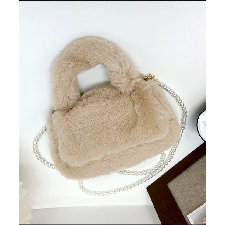 ファーショルダーバッグ パールチェーン鞄 | SUNSHINE CLOSET | 詳細画像24 