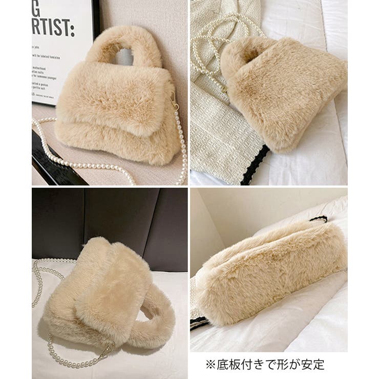 ファーショルダーバッグ パールチェーン鞄 | SUNSHINE CLOSET | 詳細画像26 