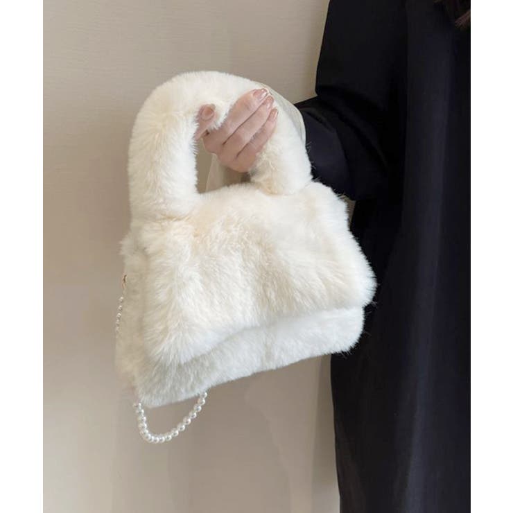 ファーショルダーバッグ パールチェーン鞄 | SUNSHINE CLOSET | 詳細画像4 