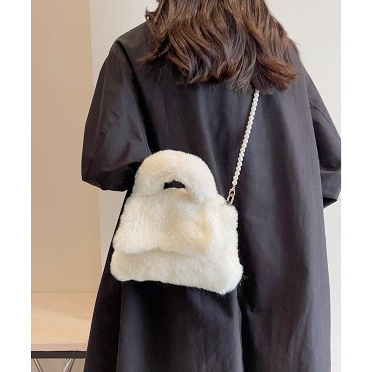 ファーショルダーバッグ パールチェーン鞄 | SUNSHINE CLOSET | 詳細画像6 