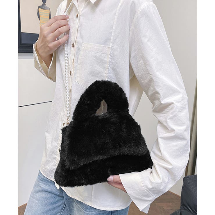 ファーショルダーバッグ パールチェーン鞄 | SUNSHINE CLOSET | 詳細画像8 