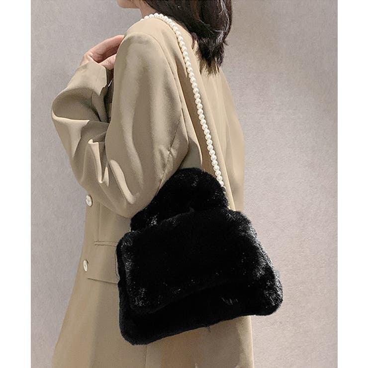 ファーショルダーバッグ パールチェーン鞄 | SUNSHINE CLOSET | 詳細画像9 