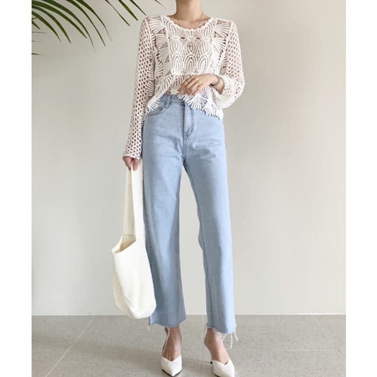 かぎ編みサマーニット 透かし編みトップス | SUNSHINE CLOSET | 詳細画像10 