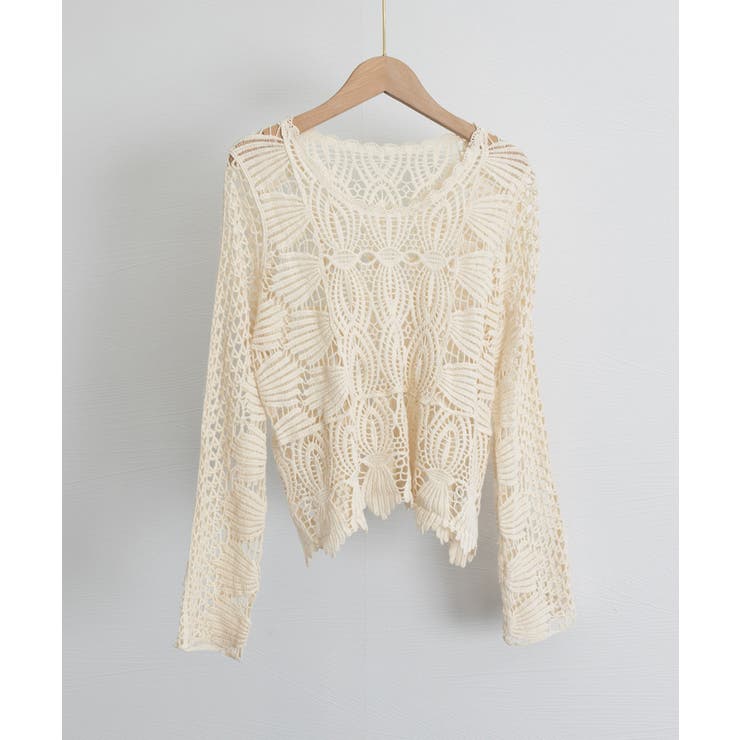 かぎ編みサマーニット 透かし編みトップス | SUNSHINE CLOSET | 詳細画像17 