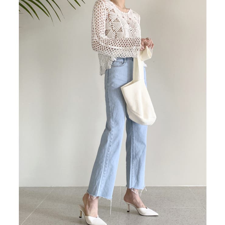 かぎ編みサマーニット 透かし編みトップス | SUNSHINE CLOSET | 詳細画像8 