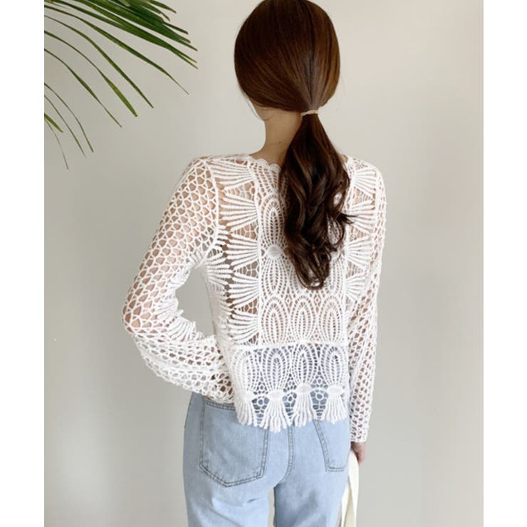 かぎ編みサマーニット 透かし編みトップス | SUNSHINE CLOSET | 詳細画像9 