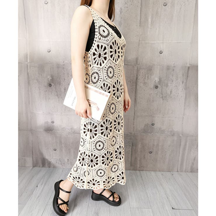 かぎ針編みボヘミアンワンピース カットワーク刺しゅうワンピ 春夏秋服 | SUNSHINE CLOSET | 詳細画像23 