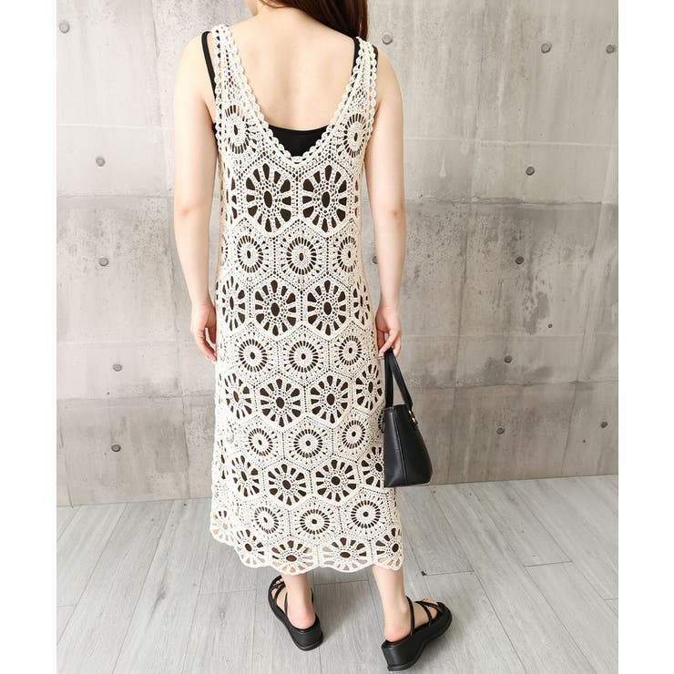かぎ針編みボヘミアンワンピース カットワーク刺しゅうワンピ 春夏秋服 | SUNSHINE CLOSET | 詳細画像24 