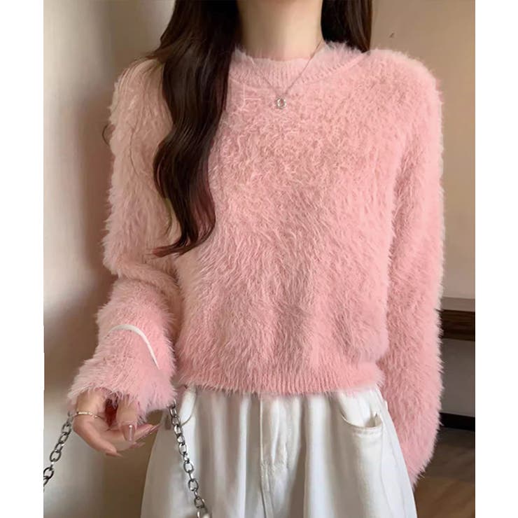 ショート丈 シャギーニットトップス韓国風 | SUNSHINE CLOSET | 詳細画像13 