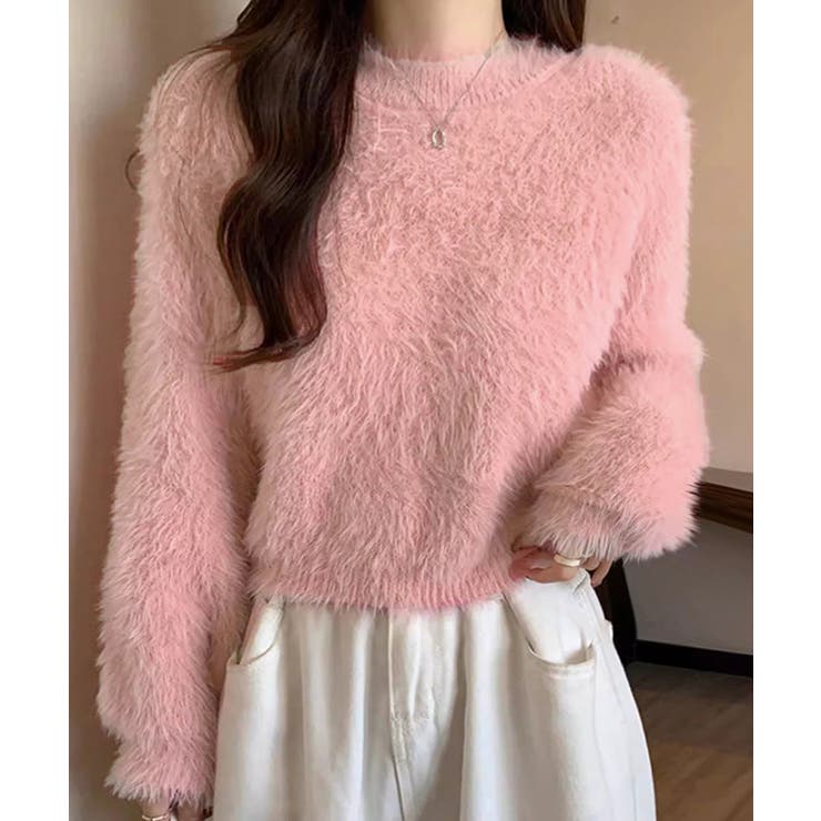 ショート丈 シャギーニットトップス韓国風 | SUNSHINE CLOSET | 詳細画像14 