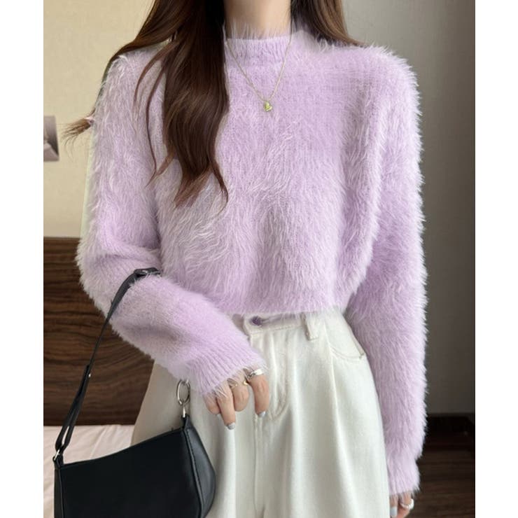 ショート丈 シャギーニットトップス韓国風 | SUNSHINE CLOSET | 詳細画像17 