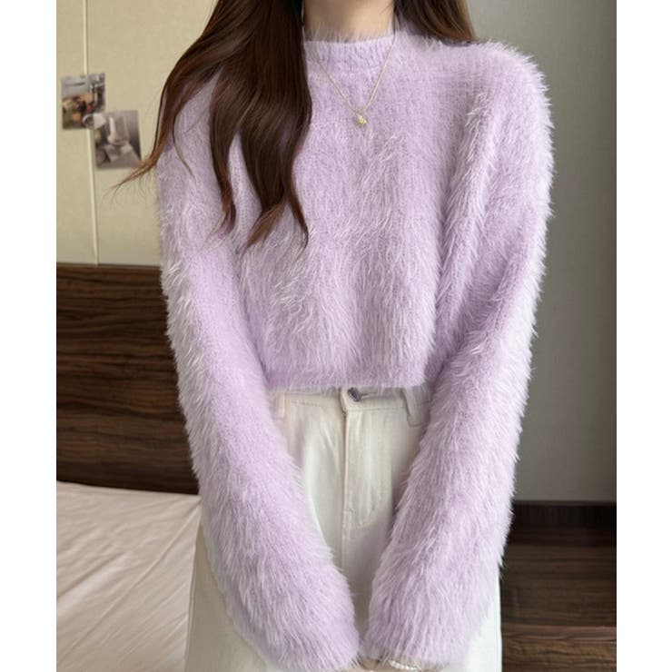 ショート丈 シャギーニットトップス韓国風 | SUNSHINE CLOSET | 詳細画像18 