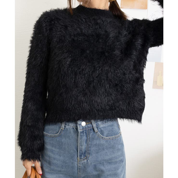 ショート丈 シャギーニットトップス韓国風 | SUNSHINE CLOSET | 詳細画像19 