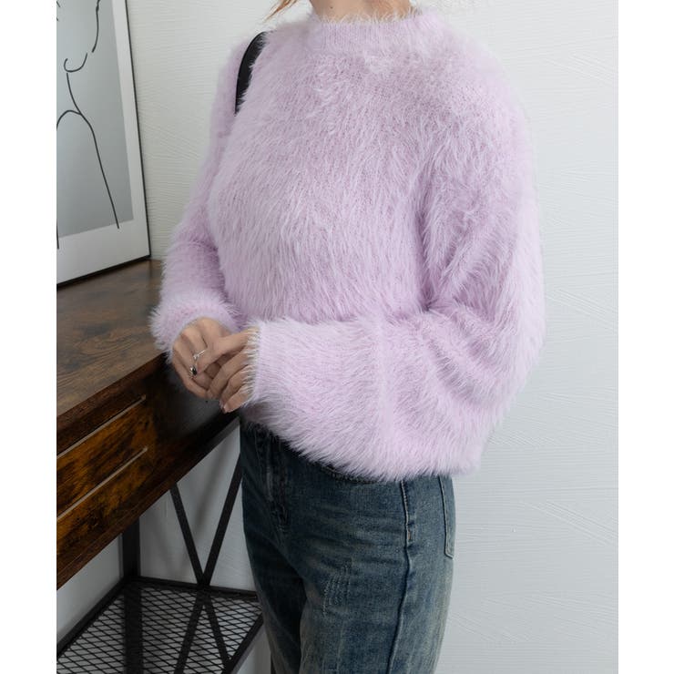 ショート丈 シャギーニットトップス韓国風 | SUNSHINE CLOSET | 詳細画像28 