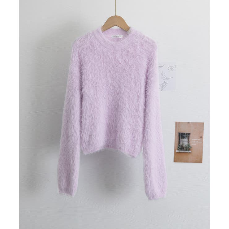 ショート丈 シャギーニットトップス韓国風 | SUNSHINE CLOSET | 詳細画像30 