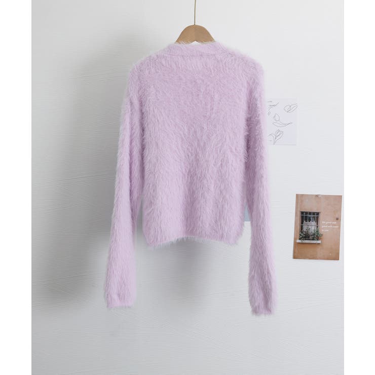 ショート丈 シャギーニットトップス韓国風 | SUNSHINE CLOSET | 詳細画像31 