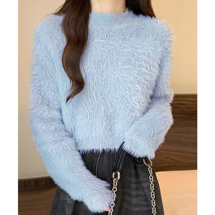 ショート丈 シャギーニットトップス韓国風 | SUNSHINE CLOSET | 詳細画像4 