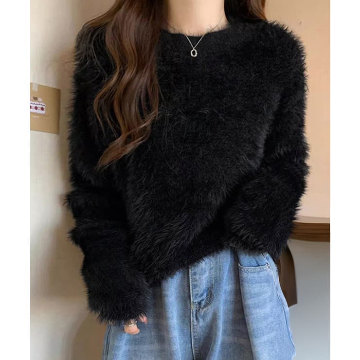 ショート丈 シャギーニットトップス韓国風 | SUNSHINE CLOSET | 詳細画像5 