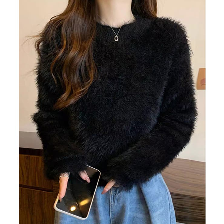 ショート丈 シャギーニットトップス韓国風 | SUNSHINE CLOSET | 詳細画像6 