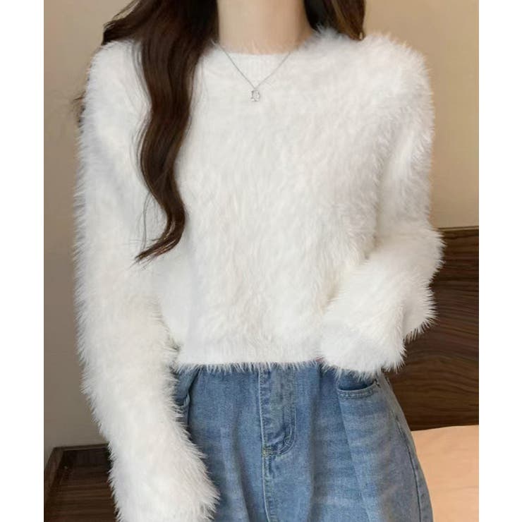 ショート丈 シャギーニットトップス韓国風 | SUNSHINE CLOSET | 詳細画像8 