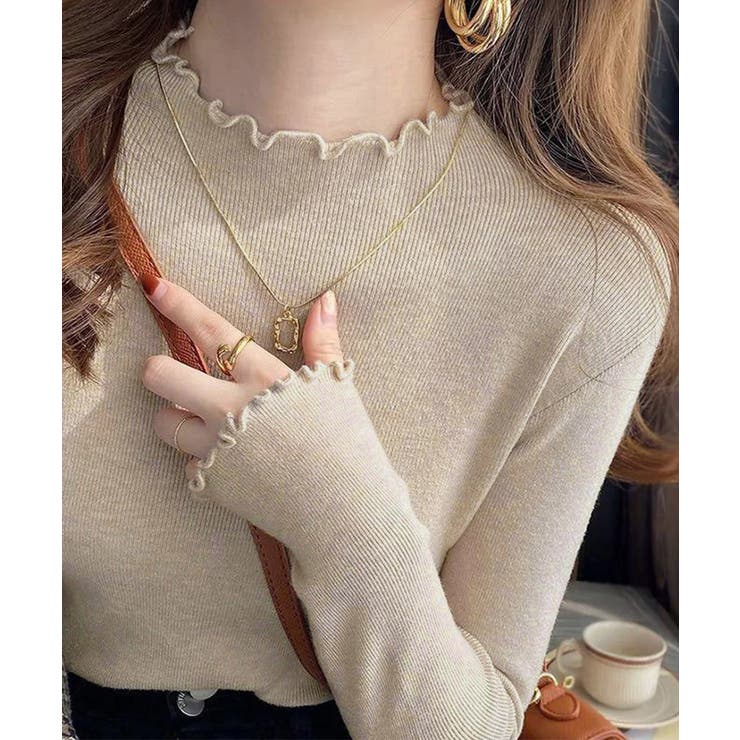 メロウフリル ニットトップス レディース | SUNSHINE CLOSET | 詳細画像1 